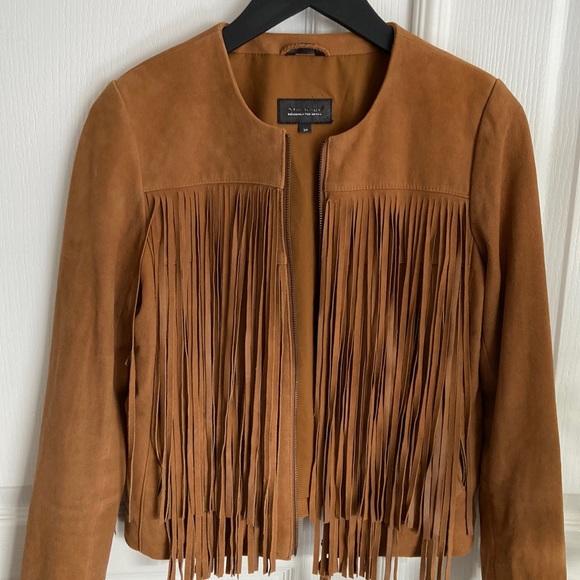 Mackage for Aritzia Suede Fringe DENNA Jacket - Picture 9 of 12
